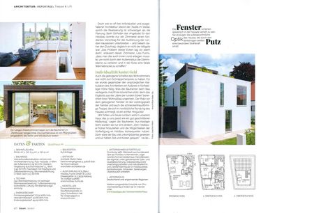 Pressebericht der Zeitschrift bauen über Stadthaus M von Holzbau Fuchs