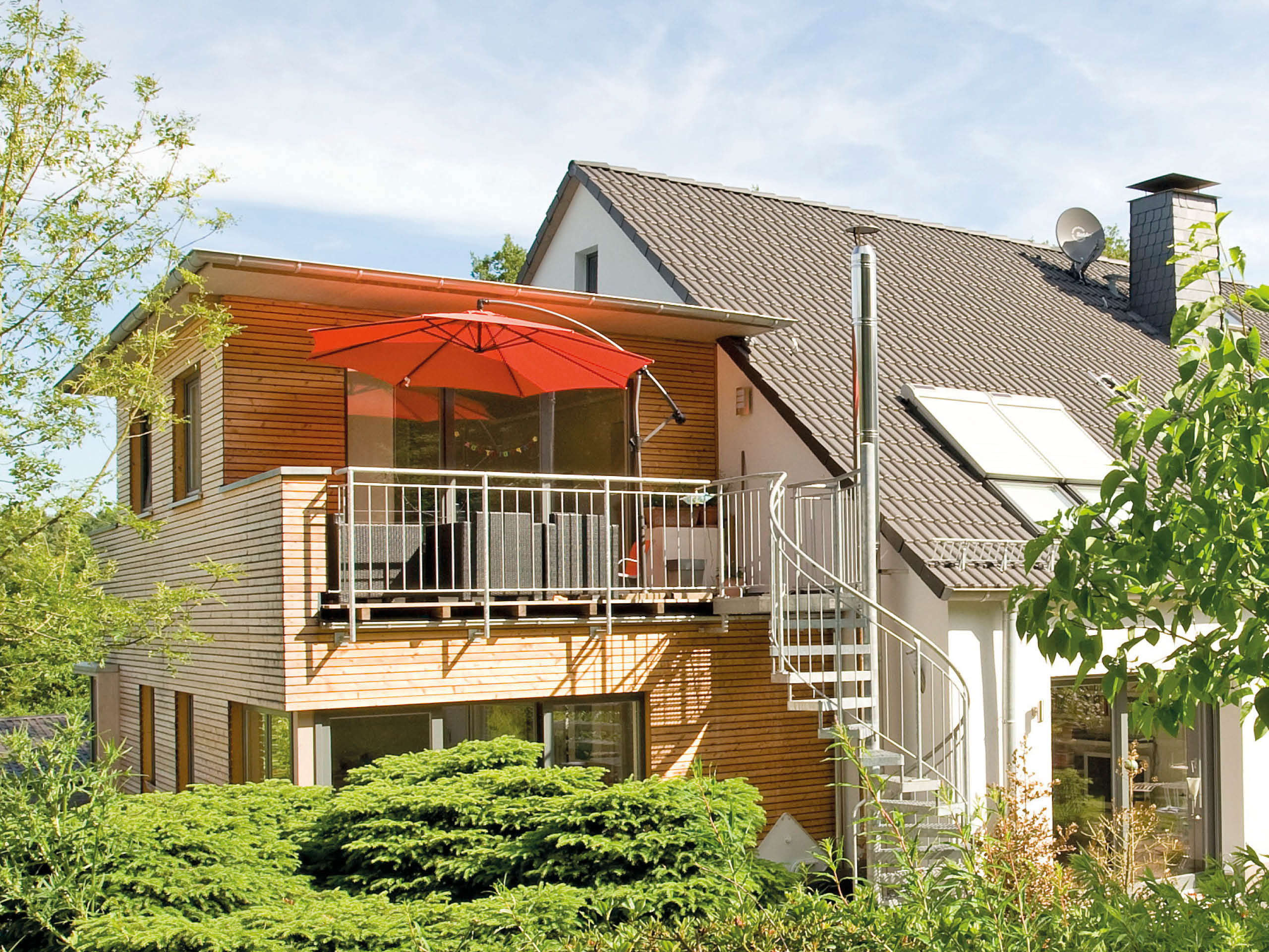 Einfamilienhaus Anbau Außenansicht Haus Nadel